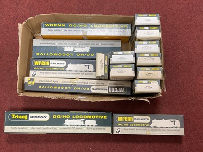 Lot 418 - Fifteen empty Wrenn 00 gauge boxes, for...