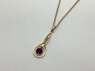 Lot 123 - A Decorative Edwardian Drop Pendant, the...