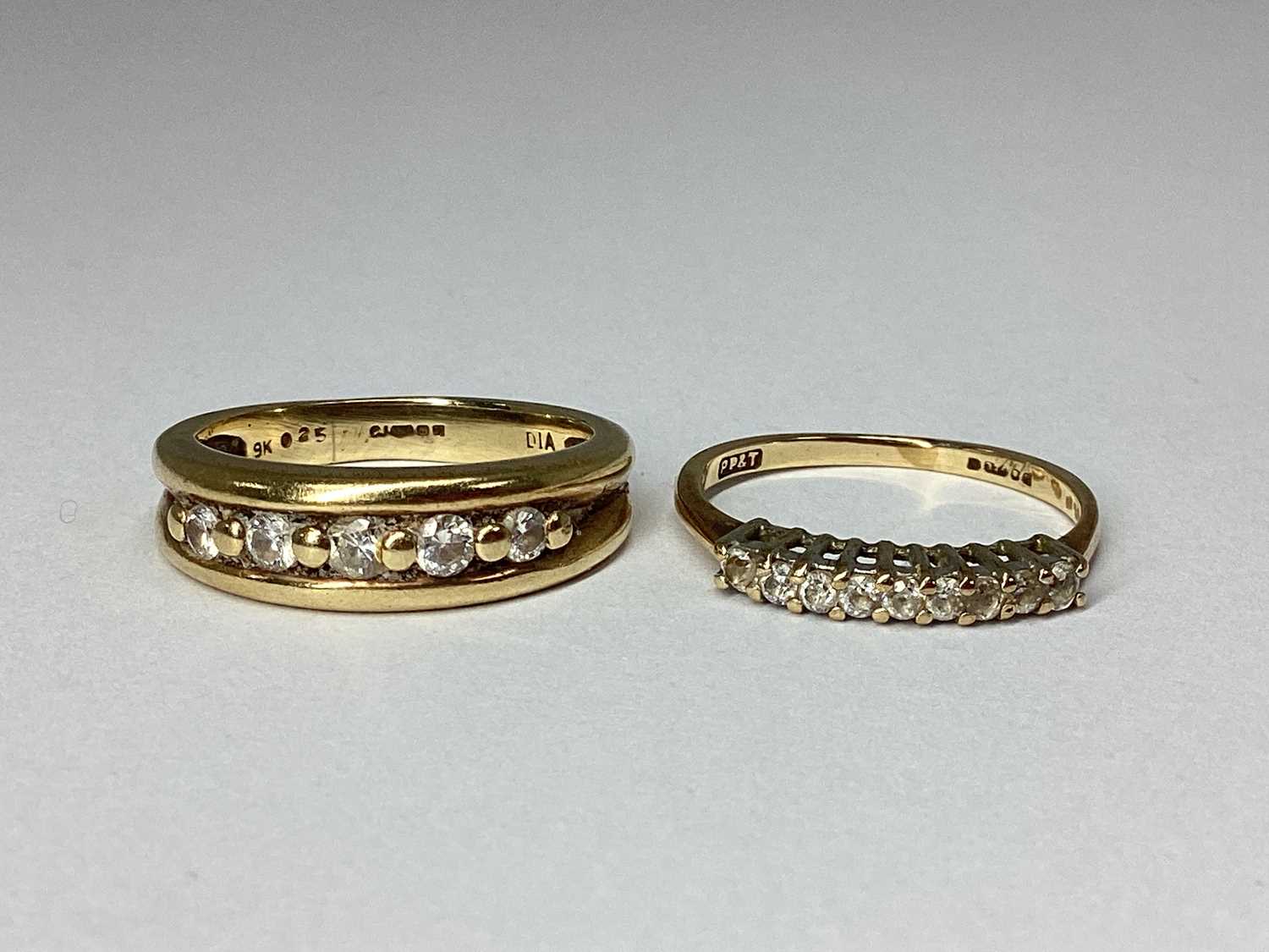 Lot 88 - A Diamond Set Half Eternity Style Band, the...