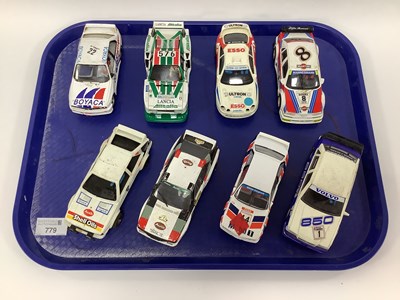 Lot 779 - Eight 1:32 scale slot cars. All with a Touring...
