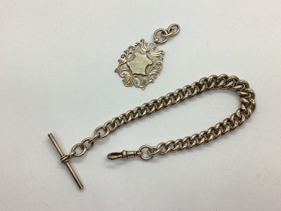 Lot 260 - A Chester Hallmarked Silver Curb Link Albert...