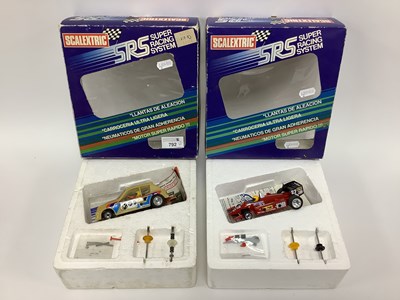 Lot 792 - Two Scalextric Super Racing System (SRS) Slot...