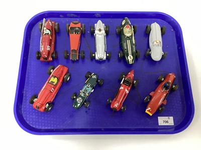 Lot 706 - Nine 1:32 scale racing and sports cars to...