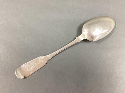Lot 6 - A Dublin Hallmarked Silver Fiddle Pattern...