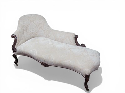 Lot 1615 - A XIX Century Mahogany Chaise Longue,...