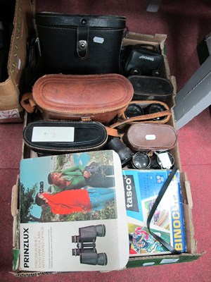 Lot 1086 - Binoculars, including boxed Prinzlux 10x50,...