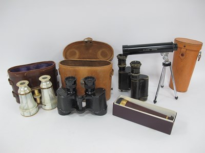 Lot 1318 - Binoculars and Telescopes, including Huet...