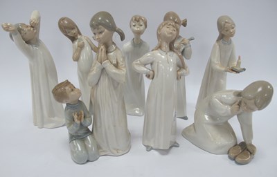 Lot 1227 - Collection of Eight Spanish Lladro Porcelain...