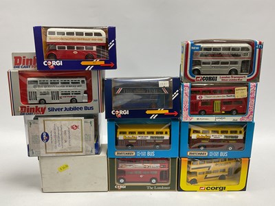 Lot 508 - Eleven Diecast Model Buses by Corgi, Matchbox,...