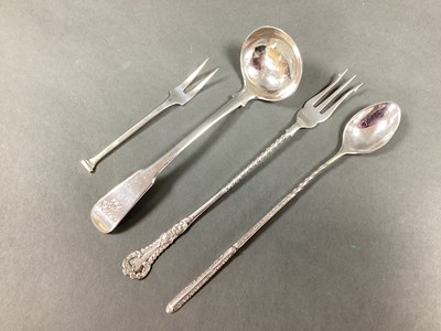 Lot 2 - A Scottish Hallmarked Silver Fiddle Pattern...
