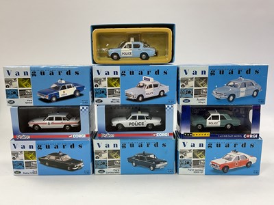 Lot 617 - Nine Corgi, Lledo Vanguards 1:43rd scale...