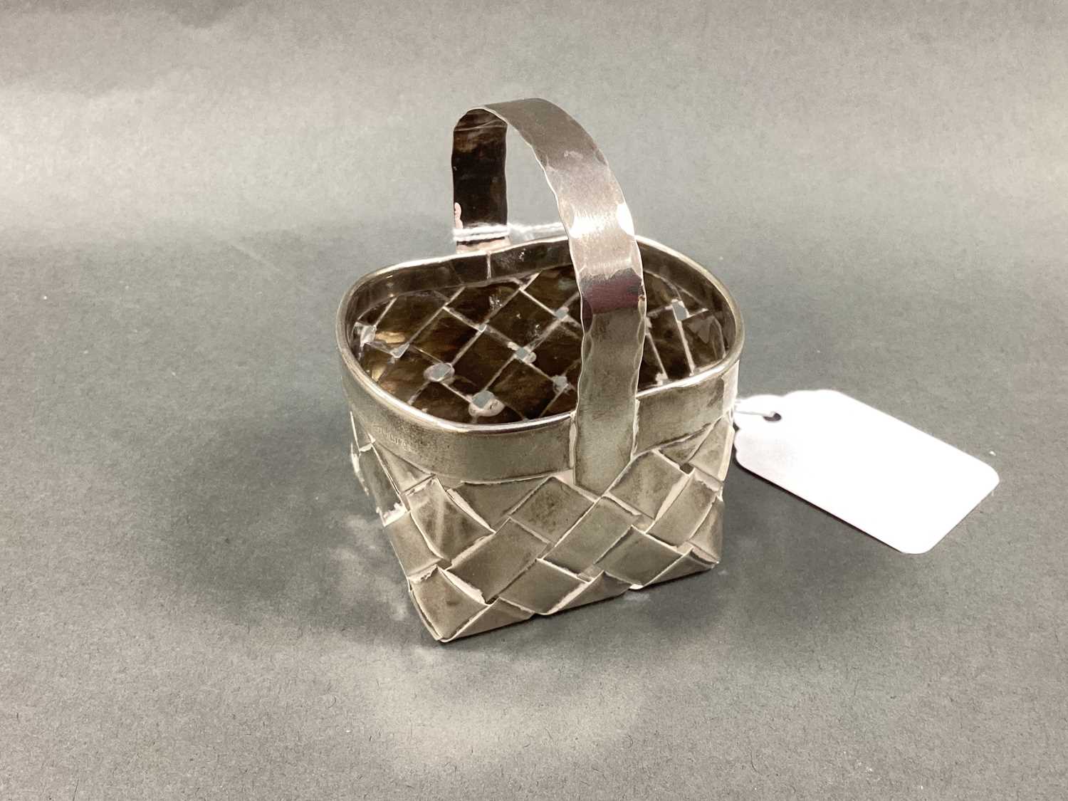 Lot 60 - Cartier; A Miniature Woven Basket, signed and...