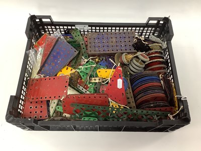 Lot 585 - A Small Quantity of Meccano, to include wheels,...