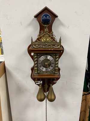 Lot 1541 - Dutch Style Edelweiss Atlas Wall Clock, with...
