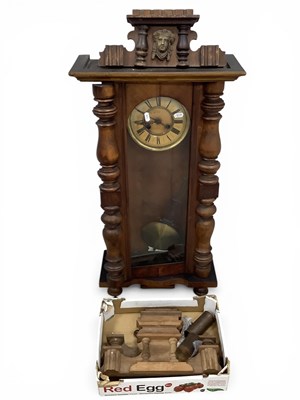 Lot 1575 - XIX Century Vienna Wall Clock, with a circular...