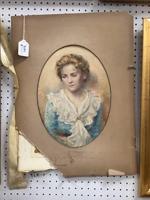 Lot 1473 - Percy Young, Portrait of a Lady in Reflective...
