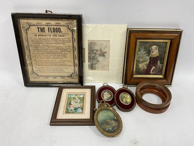 Lot 1361 - 1864 Sheffield Flood Memorial Verse, frames,...