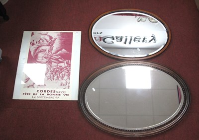 Lot 1420 - Early XX Century Oak and Framed Oval Wall...