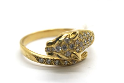 Lot 305 - A Modern Novelty Dress Ring As A Big Cat, with...