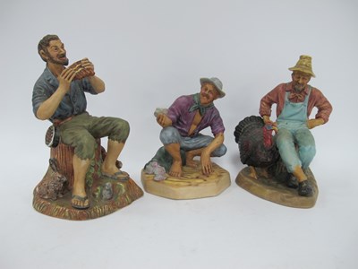 Lot 1254 - Three Royal Doulton porcelain figures:...