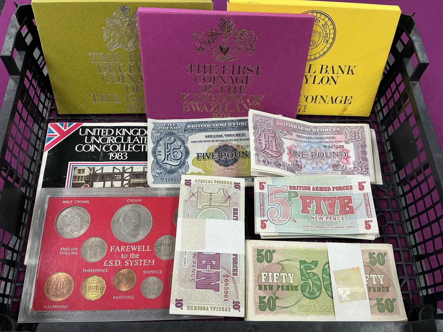 Lot 421 - Collection Of Banknotes And Coin Sets,...