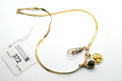 Lot 372 - A 9ct Gold Smooth Link Chain, (damages)...
