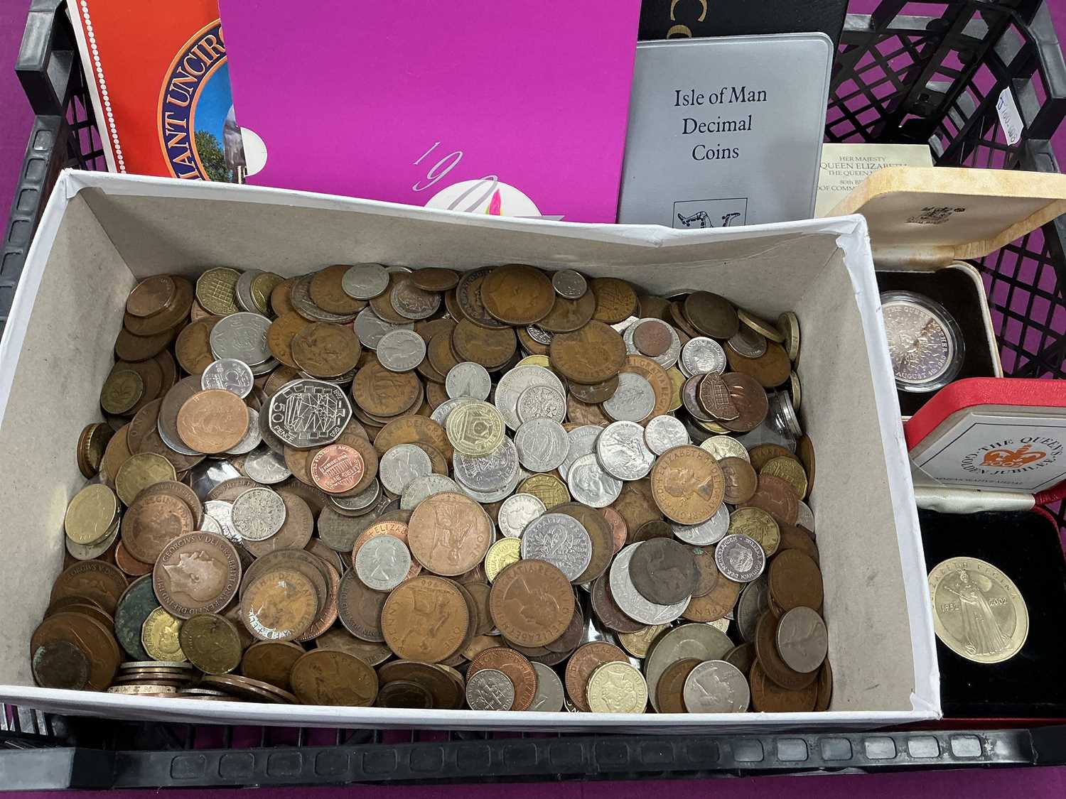 Lot 419 - Large Collection Of GB And World Coinage,...