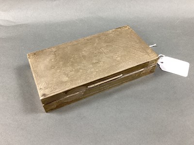 Lot 47 - A Hallmarked Silver Rectangular Cigarette Box,...