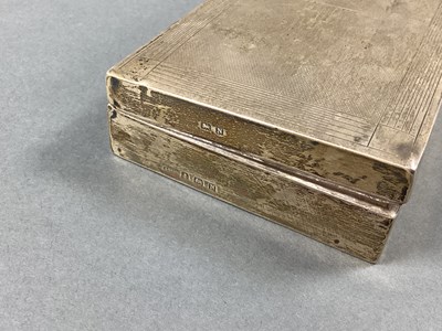 Lot 47 - A Hallmarked Silver Rectangular Cigarette Box,...