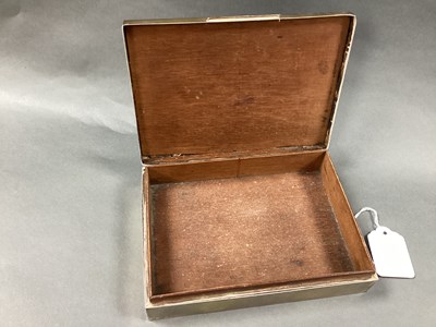 Lot 23 - A Hallmarked Silver Rectangular Cigarette Box,...