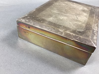 Lot 23 - A Hallmarked Silver Rectangular Cigarette Box,...