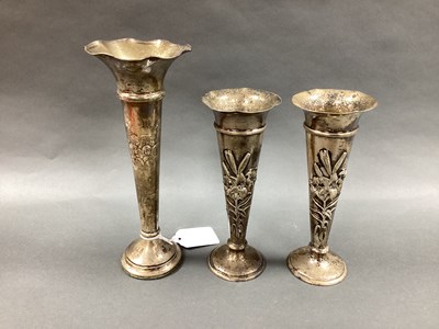 Lot 1 - A Pair of Hallmarked Silver Spill Vases,...