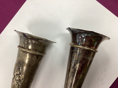 Lot 1 - A Pair of Hallmarked Silver Spill Vases,...