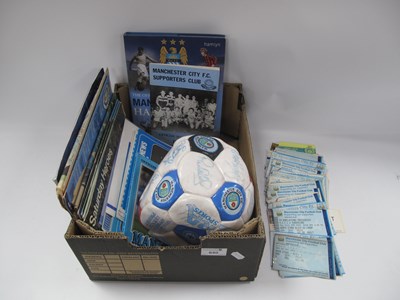 Lot 640 - Manchester City Signed Football, home tickets...