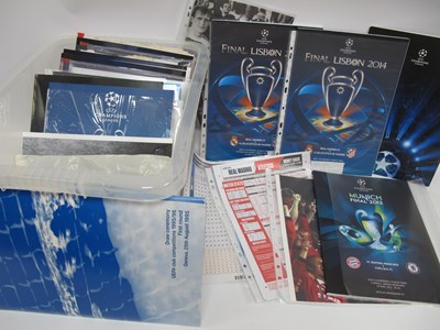Lot 497 - Champions League Programmes, press packs,...