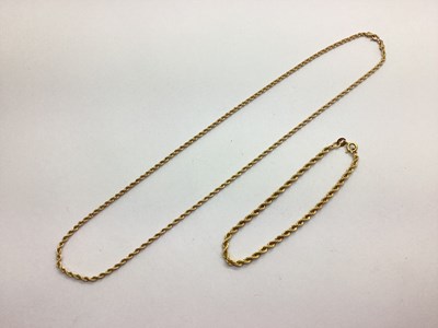 Lot 128 - A 9ct Gold Ropetwist Chain, of uniform design;...