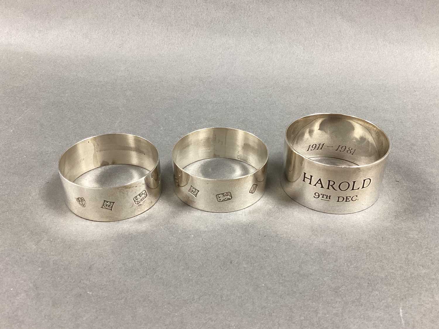 Lot 21 - A Pair of Hallmarked Silver Napkin Rings,...