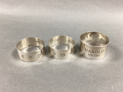 Lot 21 - A Pair of Hallmarked Silver Napkin Rings,...