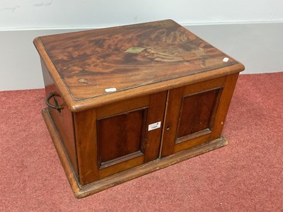 Lot 1584 - Early XX Century Mahogany Cutlery Cabinet, top...