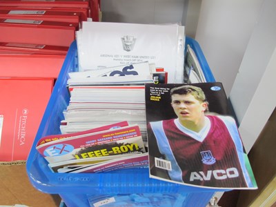 Lot 743 - West Ham United Home & Away Programmes,...