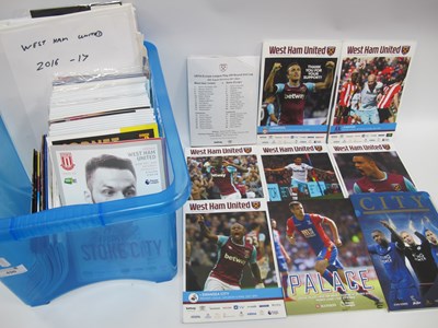 Lot 496 - West Ham United 2016-17 Programmes, homes (x...