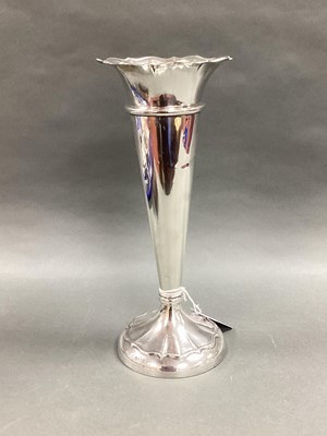 Lot 10 - A Hallmarked Silver Trumpet Vase, Birmingham...