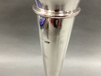 Lot 10 - A Hallmarked Silver Trumpet Vase, Birmingham...