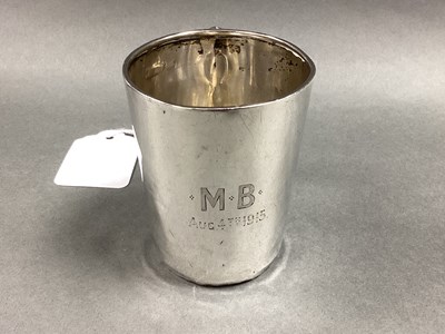 Lot 58 - An Antique Hallmarked Silver Christening Mug,...