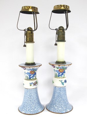 Lot 1181 - A Pair of Early 1900s Candle Lamps, in...