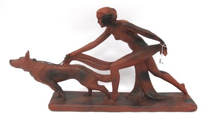 Lot 1429 - A Large Circa 1930s Red/Black Composite Art...