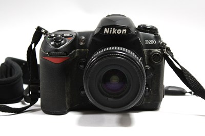 Lot 720 - Nikon D200 DSLR Camera with attached Nikon AF...