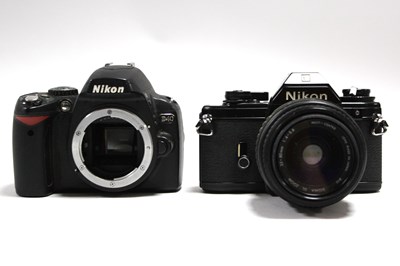 Lot 714 - Nikon D40 DSLR Cmaera Body together with a...