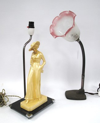 Lot 1424 - A Mid 1900s Art Deco Style Lamp, as a stylish...