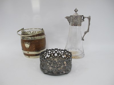 Lot 1248 - An Early 1900s Silver Plated and Glass...